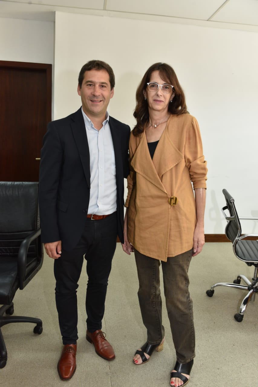 Luque con María Eugenia Bielsa