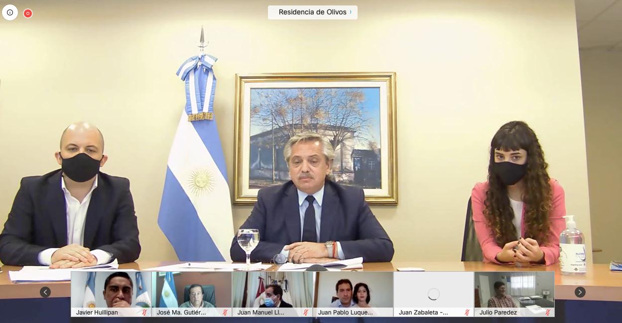 Videoconferencia con Alberto Fernández